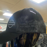 Women's Rhinestone B&S Ponytail Curved Bill Mesh Cap