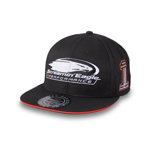 Screamin' Eagle Fitted Baseball Cap - Harley Black