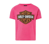 Harley-Davidson Kids B & S Dealer Tee -Pink