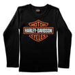 HD® Dealer Black Kids Long Sleeve Jersey