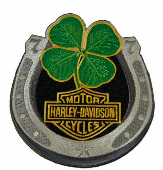 Embroidered Lucky Clover Horseshoe Small Emblem Sew-On Patch