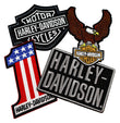 Harley-Davidson® Embroidered Iconic H-D Logos Emblem Sew-On Patch Pack - Black