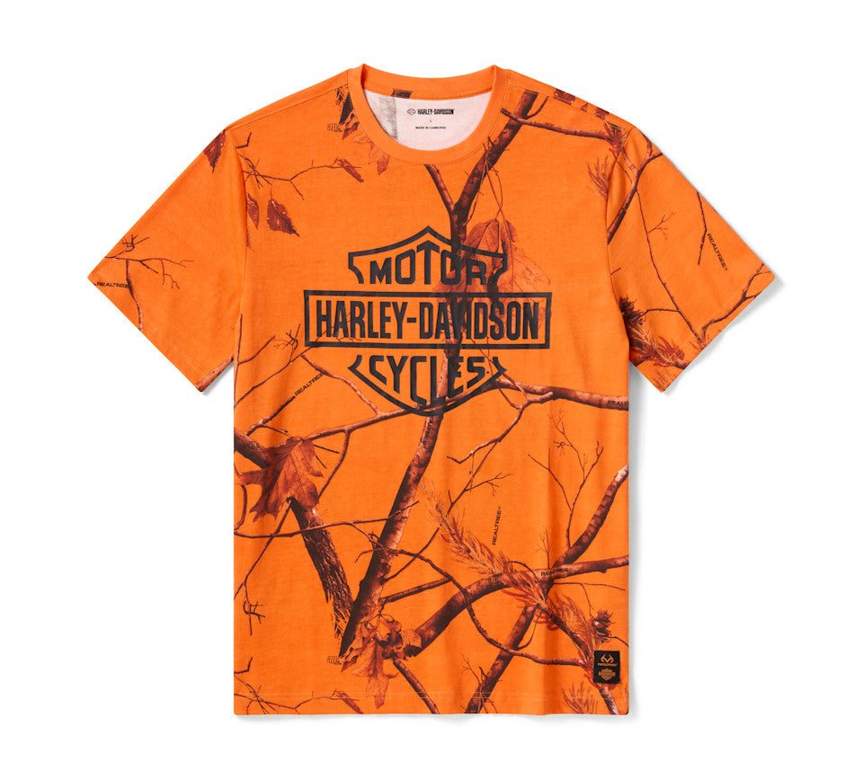 Men's Harley-Davidson x Realtree Printed Tee - Harley Orange_AP Blaze Print