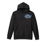 HARLEY-DAVIDSON® MENS KNIT , ELECTRIC EAGLE HOG BLACK HOODIE