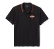 Bar & Shield Solid Pique Polo - Harley Black