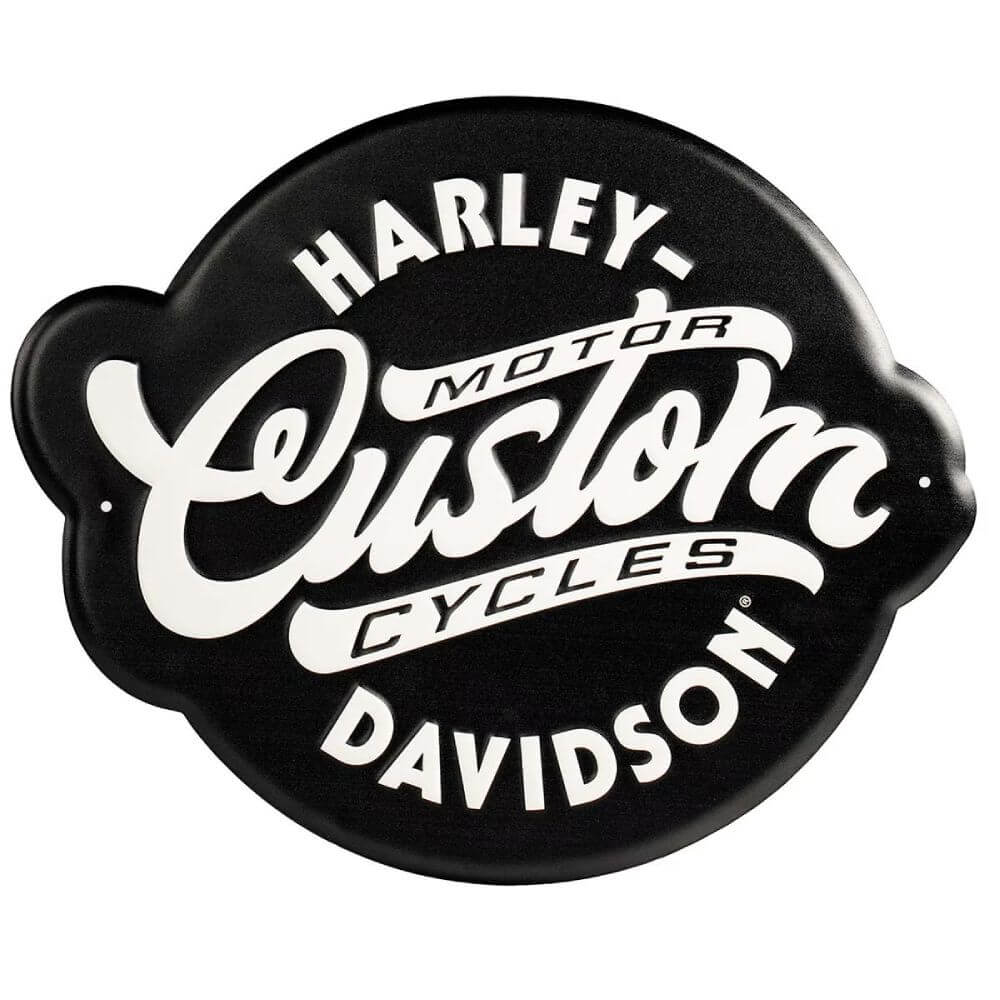H-D Custom Motorcycle Tin Sign