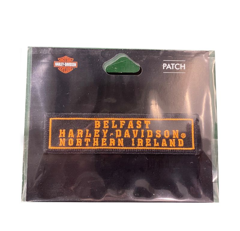 Belfast Harley-davidson Dealer Rectangle Patch - Black