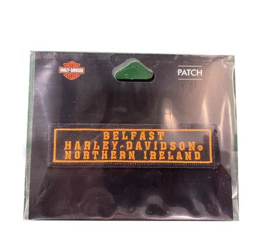 Belfast Harley-davidson Dealer Rectangle Patch - Black