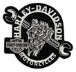 Harley-Davidson® 4 in. Embroidered Spooky Fingers Emblem Sew-On Patch - Black