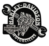 Harley-Davidson® 4 in. Embroidered Spooky Fingers Emblem Sew-On Patch - Black
