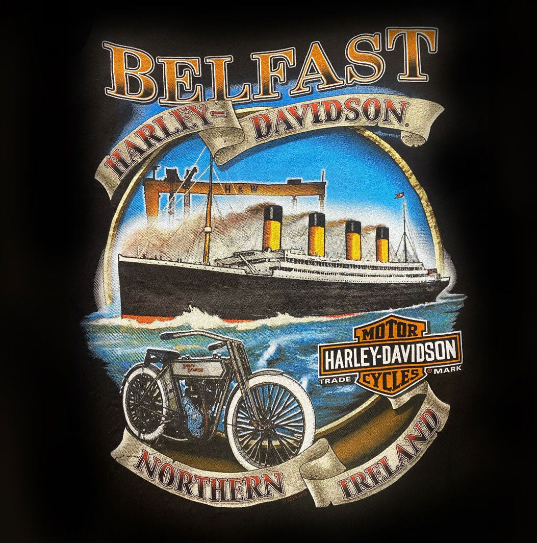 BELFAST HARLEY-DAVIDSON MENS FOREBEAR DEALER TEE