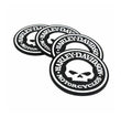 Harley-Davidson® Skull Coasters Set - 4 Rubber Coasters