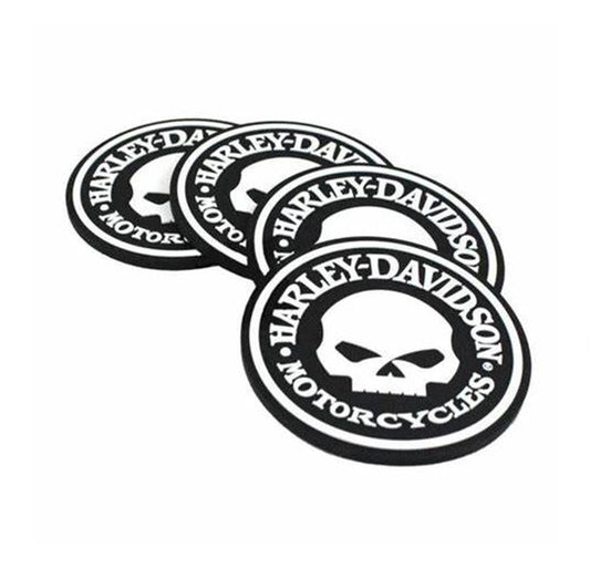 Harley-Davidson® Skull Coasters Set - 4 Rubber Coasters