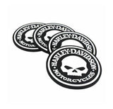Harley-Davidson® Skull Coasters Set - 4 Rubber Coasters