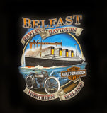 BELFAST HARLEY-DAVIDSON B&S ON BLACK  DEALER TEE